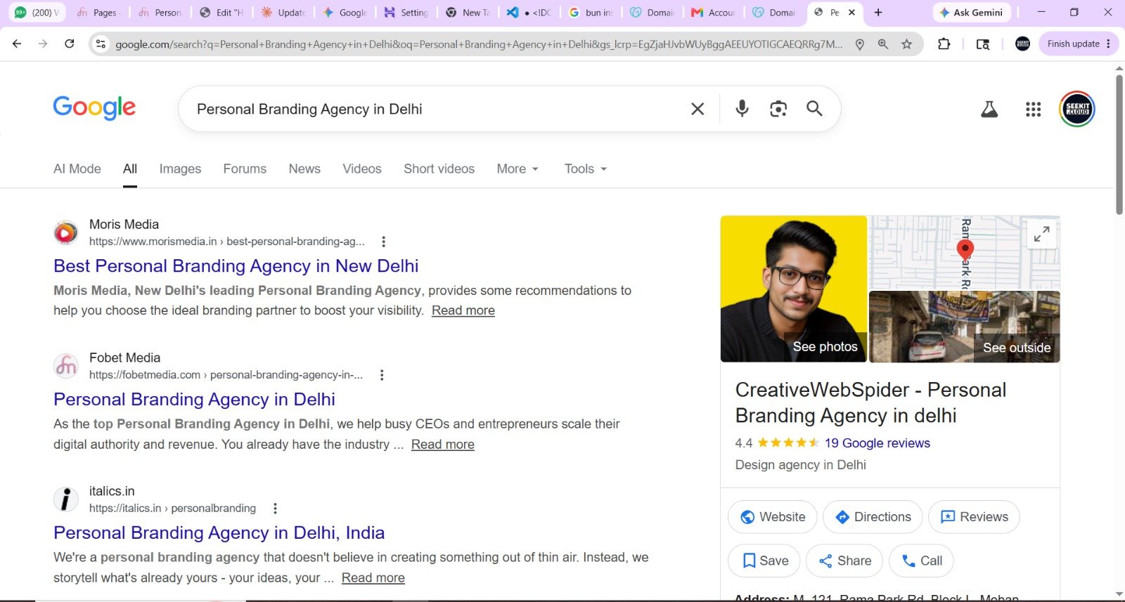 Google #2 ranking